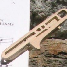 handmade solid wood trombone clip, original and useful gift for trombonist musician